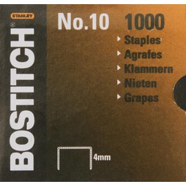 Bostitch No 10 1 m 6 mm Staple for HP10, Size 9 x 4 mm, Pack of 1000