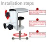 Jhanw Desk C-Clamps with 2 Pieces 1/2" Thread Hole, 2