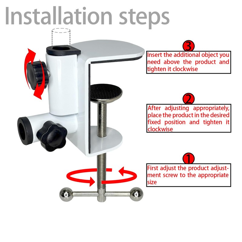Jhanw Desk C-Clamps with 2 Pieces 1/2" Thread Hole, 2