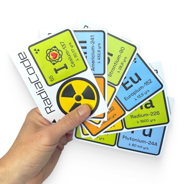 Radioactive Elements Set of Laptop or Bottle Stickers for Physics
