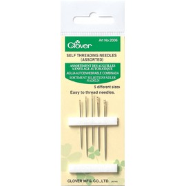 Clover Self-Threading Needles, Silver