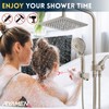 Ryamen Dual Shower Head Combo, Brushed Nickel 8'' High Pressure