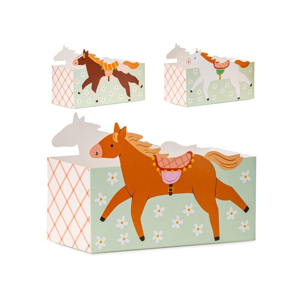 Libetui Set of 3 Snack Boxes Horse Pony Snack Box