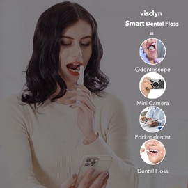 visclyn Smart Dental Floss with 1 Smart Handle, 1 Regular Handle and 30 Disposable Flosses (Pink)