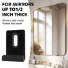 BAGTeck 6Pcs Metal Mirror Clips, Mirror Hanging Kit, 1/2" Wide