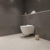 Beige Toilet Brush with Toilet Brush Set for Modern Bathroom