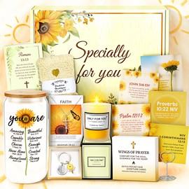 Christian Gifts For Women Faith -Inspirational Religious Birthday Gifts, Sunshine Box Spiritual Baptism Baskets for Mom,Grandma,Wife,Mothers,Best Friend, Sister,Catholic&Encouragement Birthday Baskets