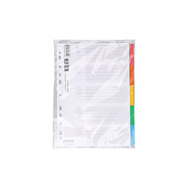 Office Products Dividers Cardboard Index 5 Pieces / 5 +