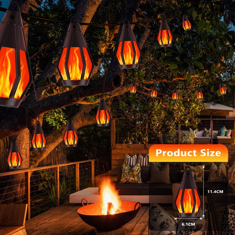 Solar String Lights for Outside, 33Ft Solar Patio Lights with