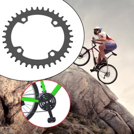 36T Oval Narrow Wide Chainring 104BCD Bike Speed Chainring Single Bike Chainring Compatible with Shimano Compatible with SRAM Cranksets