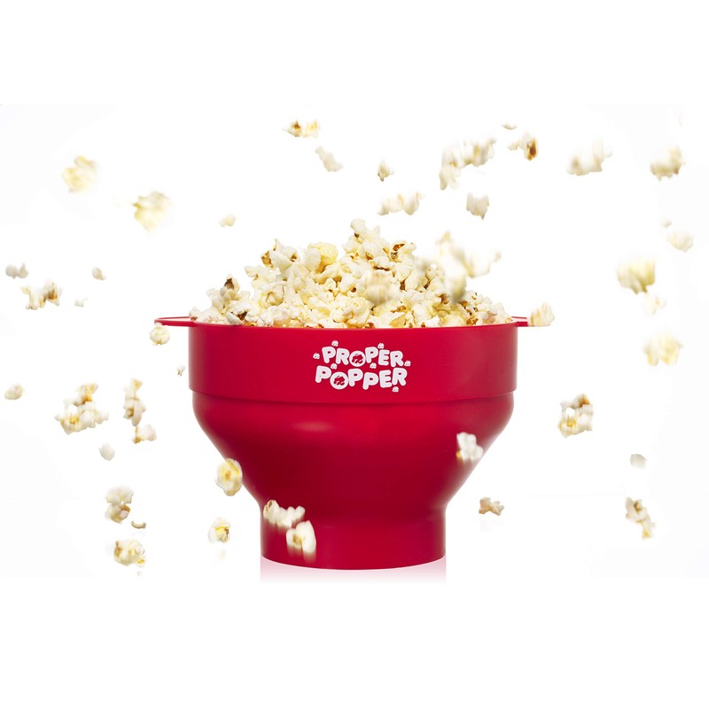 The Original Proper Popper Microwave Popcorn Popper, Silicone Popcorn Maker,