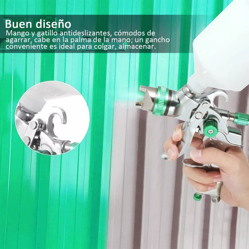 MXNLPJ Pistola Gravedad Pintura Automotriz De 600ml 1,4/1,7/2,0 Mm