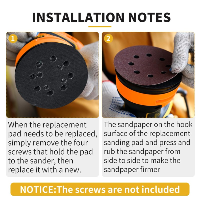 Sander Pad for Ridgid, 5 Inch 8 Hole Orbital Sander