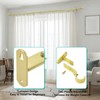 AMZSEVEN Adjustable Curtain Rod Brackets, Metal Window Drapery Rod Hanger