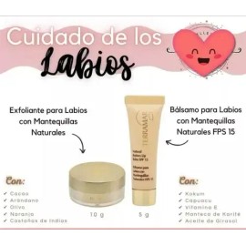 Set Bálsamo y Exfoliante Labios Mantequillas Terramar  Lip Balm  Scrub Set with Natural Butters                                                       