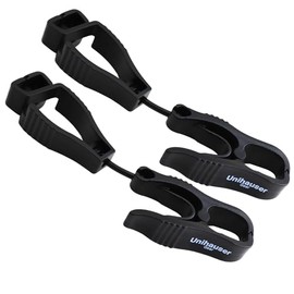 [ 2 Pack ] Glove Clips UG-H3491 | POM, Rugged, Multipurpose Holder for Gloves, Hats and Gear (Black)