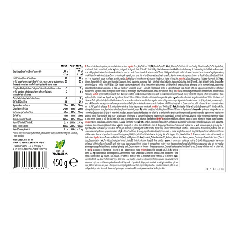 HIGH5 Recovery Drink | Whey Protein Isolate | Promotes Recovery