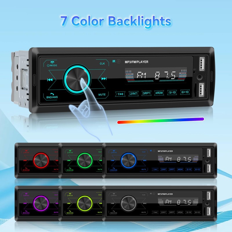 1 DIN Car Radio - Bluetooth Car Radio with Bluetooth