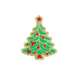 Snowman, Tree and Santa Claus Metal Pins with Stylish Finish for Backpacks, Hat, Scarf and Clothings,Holiday Accessories for Festivities, Interesting Design, Enhances Festive Atmosphere (Tree)