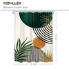 KOMLLEX Mid Century Green Boho Shower Curtain 54Wx78L Inches Abstract