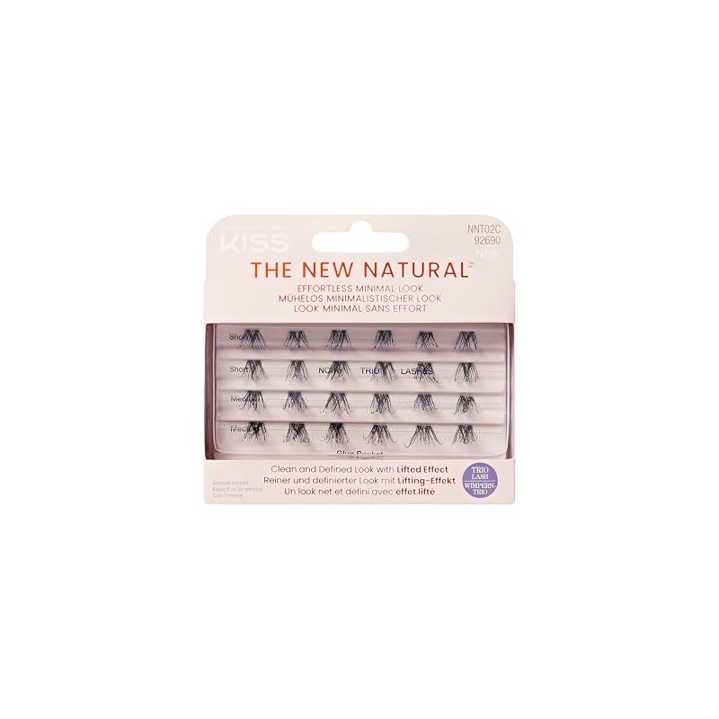 KISS The New Natural Trio Lashes False Eyelashes Clusters 02,