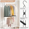 STORAGE MANIAC Hanging Closet Rod, Adjustable Width and Height Closet