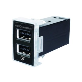 Tsuchiya Yac Car-Specific Product Toyota Vehicle Series Reversible USB Port AUDIO+QC3.0 Length 16.4×Width 9cm VP-136