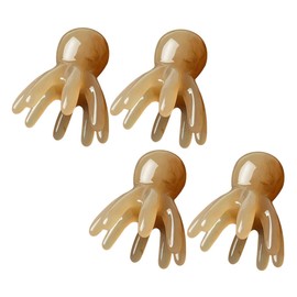 Gatuida 4pcs Octopus Head Massager Comb Relaxing Scalp Tool for All Hair Types Portable Handheld Detangling Comb for Soothing Massage and