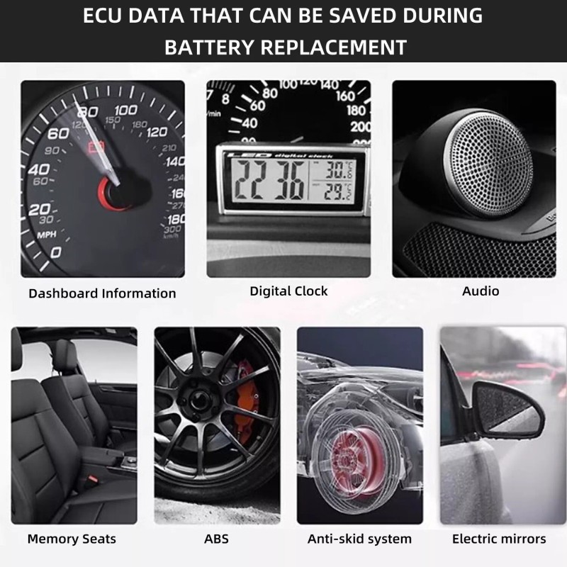 Vgate Auto Car Emergency Power Supply Battery Clip Car ECU