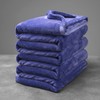 Mellowdy Extra Thick Hearty Plush Flannel Blanket (Violet Purple, 60x80)