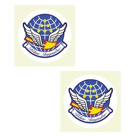 Impulse Gear Blue Impulse Sticker Set of 2, 2 Pieces in Diameter, 2 Pieces, Round, Goods, Waterproof, Can Be Used Outside, Can Be Applied to Cars, Made in Japan
