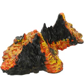 1 set simulated volcano model landscape decoration plastic volcano models fake volcano desk topper volcano kit volcanic eruption model volcano toy soft rubber child desktop