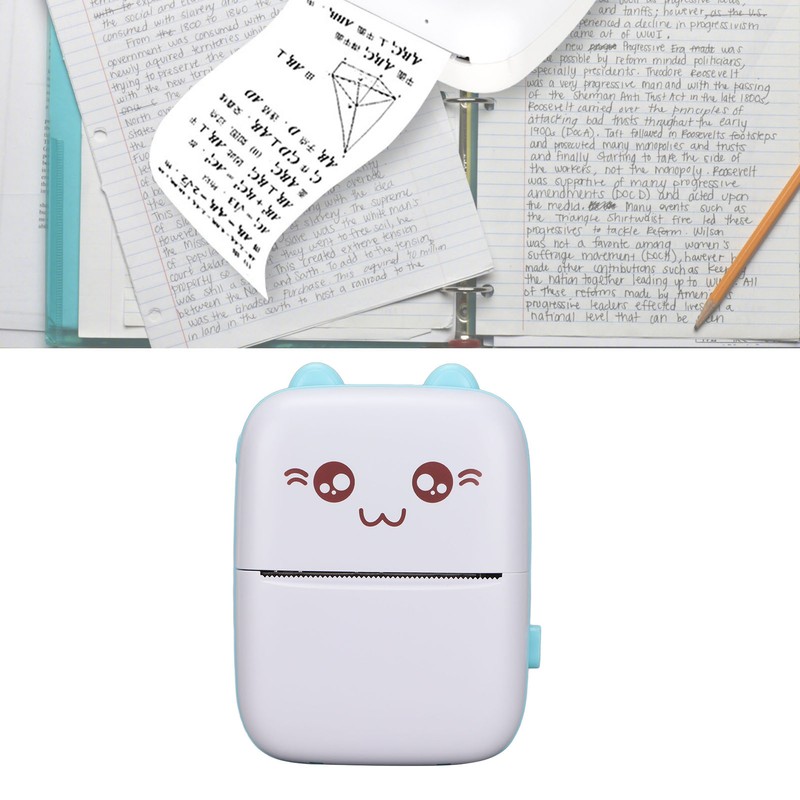 Mini Printer Portable Text Picture Memo Shopping List Label Inkless