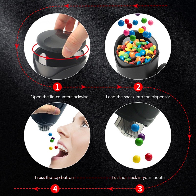 Small Snack Dispenser, 270ml Capacity, Keep Your Fingers Clean, Portable