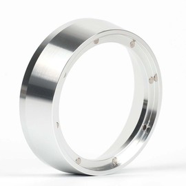 Coffee Dosing Ring 51 mm | Magnetic Dosing Funnel for Delonghi Portafilter 51 mm | Sits On The Outside of The Porta Filter | Silver