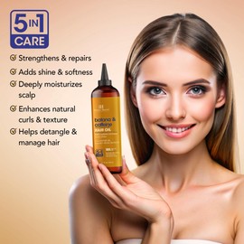 Botanic Hearth Hair Oil for Hair Growth | Strengthening Dry, Frizzy, Damaged Hair & Scalp Treatment | No Parabens or Harmful Sulfates | All Hair Types | Batana & Caffeine Hair Oil - 6.7 Fl Oz