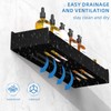 Wisfame Shower Caddy Black,40cm Adhesive Shower Shelve with Large Capacity,