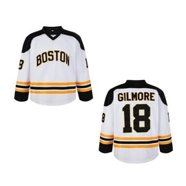 Men's Happy Gilmore Jersey 18 Adam Sandler 1996 Movie Hockey Jerseys Black Stitched S-XXXL (US, Alpha, Large, Regular, Regular, White)