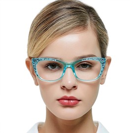 OCCI CHIARI Cat Eye Reading Glasses Women 2.25 Stylish Readers 1.0 1.25 1.5 1.75 2.0 2.25 2.5 2.75 3.0 3.5 4.0 5.0 6.0(Blue,2.25)