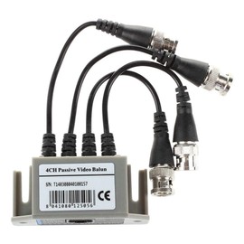 BW New CCTV 4 Channel Passive UTP Transmitter Video Balun BNC Male to UTP RJ45 CAT5