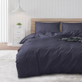 DUJUIKE Waterproof Duvet Cover, Duvet Protector, Waterproof, Anti-Incontinence, Suitable for Pets, Cats and Dogs, Children, Elderly, Double Zip (Navy Blue, Queen (200 x 200 cm))