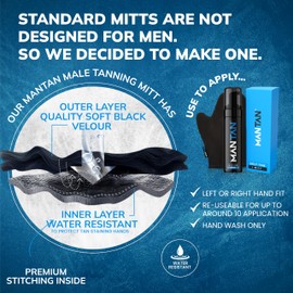 Large Tanning Mitt used for Fake Tan | Bigger Mitt for Man sized hands | Self Tan Mitt For Men | Re-useable & Washable