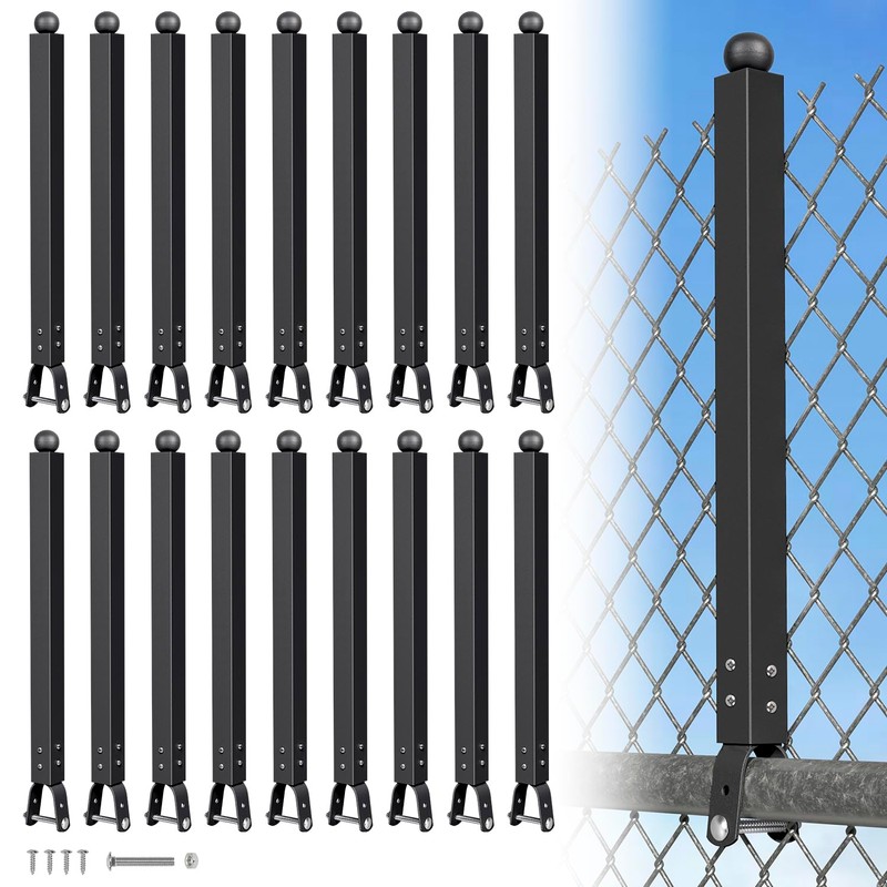 20 Pack 1-3/8'' Chain Link Fence Extension, 17'' Fence Extension
