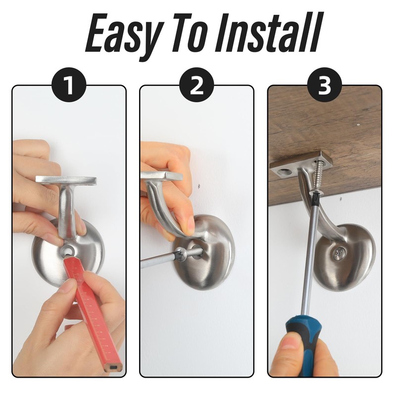HOME MASTER HARDWARE Hand Rail Brackets, Stair Railing Bracket Heavy