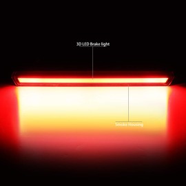 DNA MOTORING 3BL-GMCD15-3D-LED-BK-SM Black Housing 3D LED High Mount 3rd Third Brake Light [Compatible with 15-20 Chevy Tahoe / 15-20 Suburban / 16-19 Suburban 3500HD]