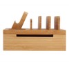 Bamboo Multiple Layer Digital Electronic Bracket Mobile Phone Charging Storage