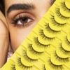 GEMERRY False Eyelashes, 10 Pairs, Soft Faux Mink Eyelashes, Fluffy