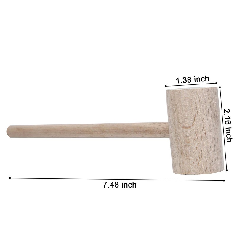 Wood Crab Mallets Seafood Shellfish Lobster Cracker Hardwood Natural Hammers,