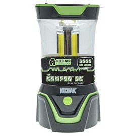 Kodiak 3000 Lumen Camping Lantern | 4 Brightness Modes | 2 Hour Run Time = 3000 Max Lumens | 360 Degree Illumination | Weather Resistant | Tough ABS with a Rubber Coated Base | Batteries Included