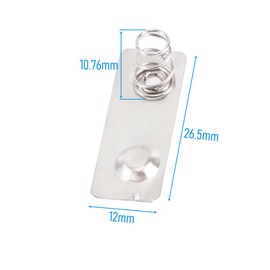 FOCMKEAS 20PCS AA/Double-Negative Positive Stainless Steel Metal Battery Spring Positive and Negative Conversion Spring Contact Nickeling Plate